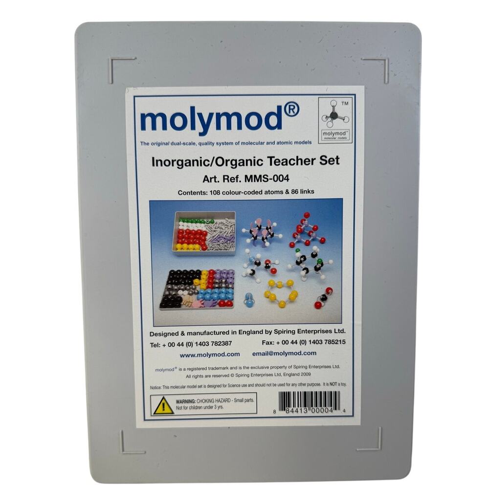 Molymod Inorganic/Organic Teacher Atom Chemistry Set, Art, Ref. MMS-004 Science